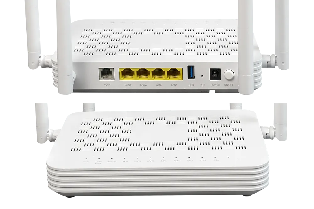 WiFi6 Broadband ONU Router front and interfaces